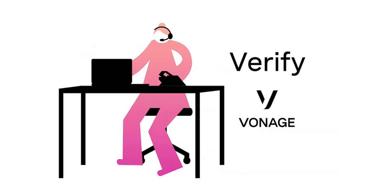 Mit Verify nutzen Sie weltweit die sichere Zwei-Faktor-Authentifizierung (2FA). Verhindern Sie Betrug und erreichen Sie Benutzer mit PIN-Code oder OTP auf SMS- und Sprachkanälen mit der Full-Service-Verification-API. Kundenservice-Mitarbeiter sitzt am Schreibtisch